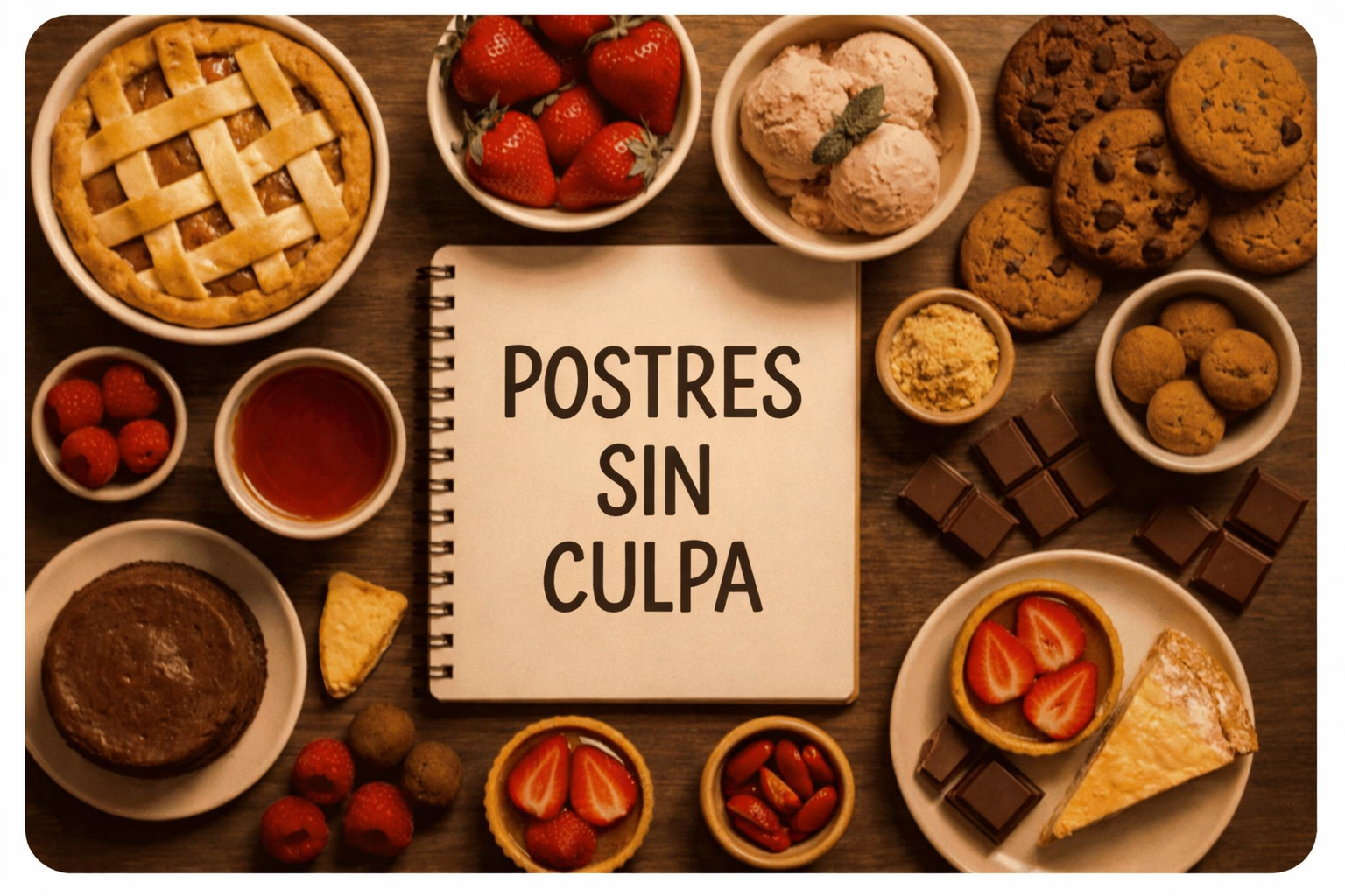 Postres sin culpa - Recetario de dulces saludables