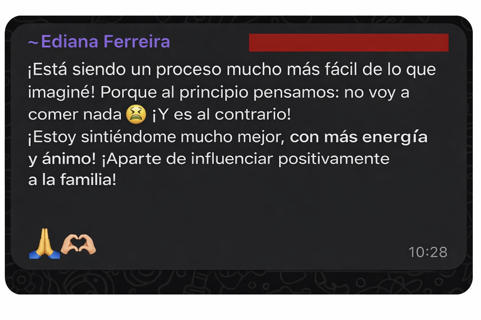 Testimonio de Ediana Ferreira