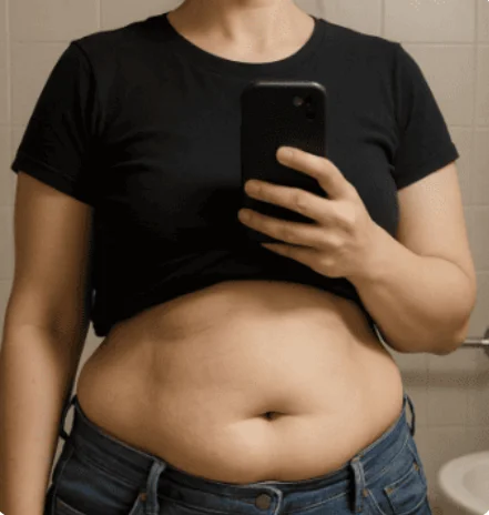 Aumento de peso en la zona abdominal